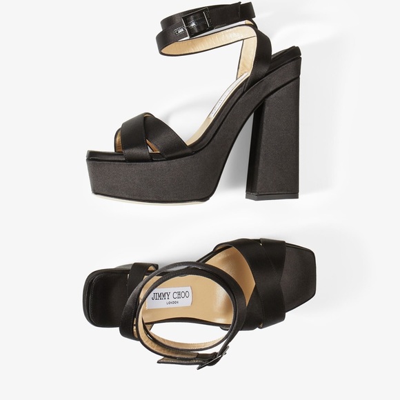 Jimmy Choo Gaia 140 Platform heeled sandals sz 37.5 - Picture 4 of 16